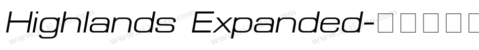 Highlands Expanded字体转换